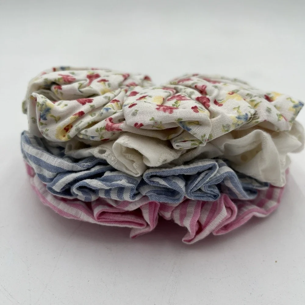 BRAND NEW!! Polo Ralph Lauren 4-Pack Scrunchie‎ Pink, Blue, White, Flowers